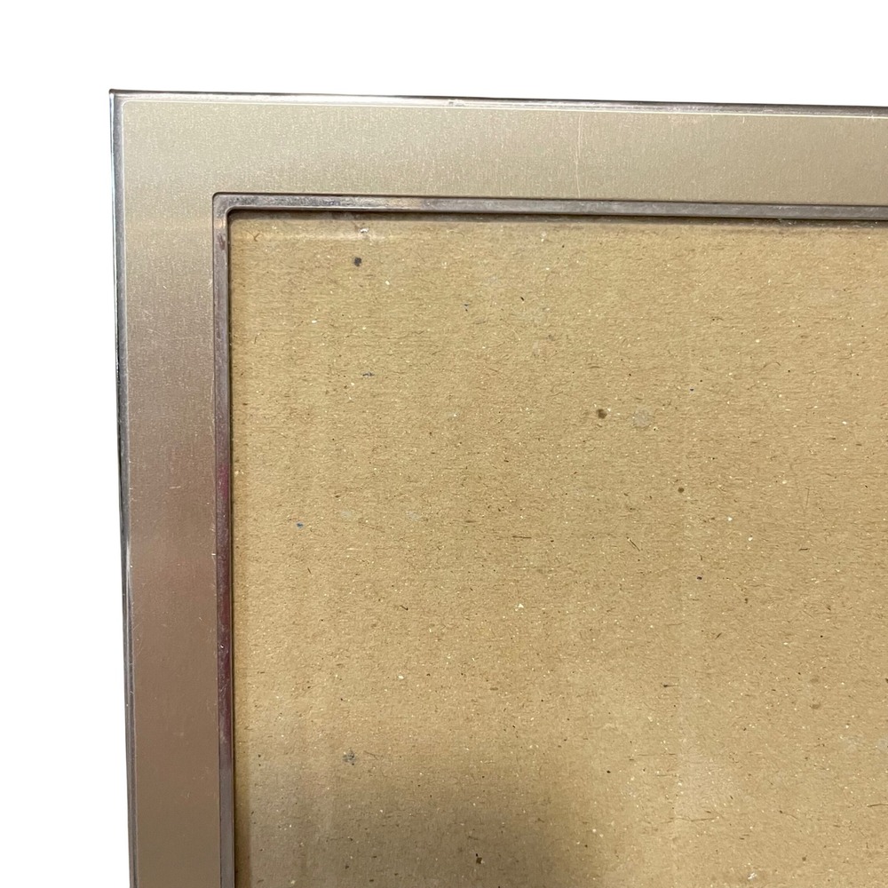 PICTURE PHOTO EASEL FRAME Vtg Brass Filigree Floral Art Nouveau Gold Ornate 5x7
